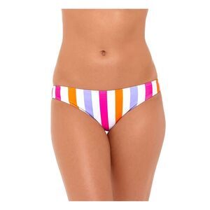 SALT + COVE Women's Multi Color Colorblocked Stripe Bikini Swimsuit Bottom L